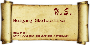 Weigang Skolasztika névjegykártya